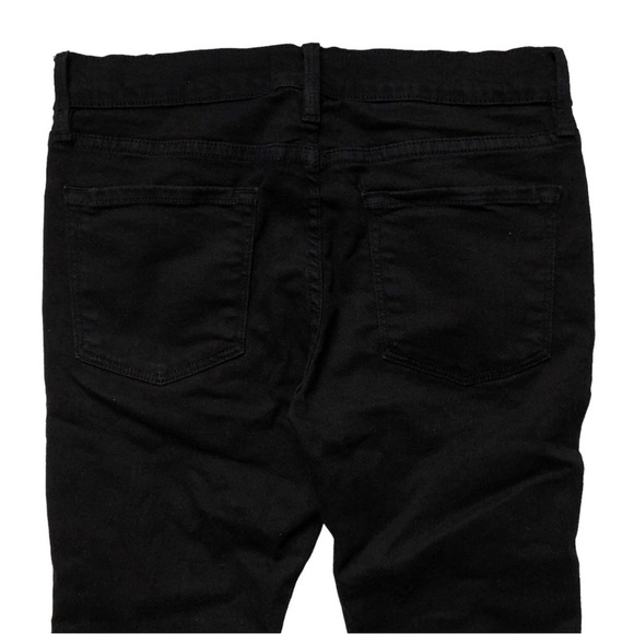 Frame Le Skinny de Jeanne Size 27 Distressed Black with Holes Film Noir - Picture 9 of 16